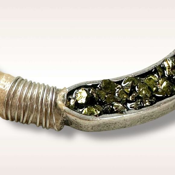 Free People Whitney Hoops Neutral Silver NWT Western Bohemian Earrings Stones - Picture 7 of 11